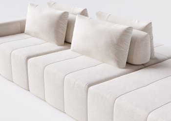 Sofá Ilha em Linho com Encosto Automático 3.25 - 3 Mod de 100 cm