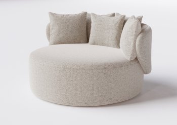 Chaise Luna Giratória em Linho